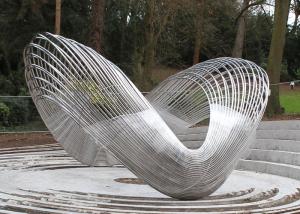 China Large Modern Public Art Stainless Steel Wire Sculpture for Park factory
