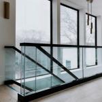 Flooring Mounted Aluminum Handrail for Glass Black/Grey/Gold/Rose Gold/Silver