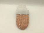 Winter Soft Ladies Slippers Fleece Closed Toe Flat Shoes With Soft Knit / Fleece
