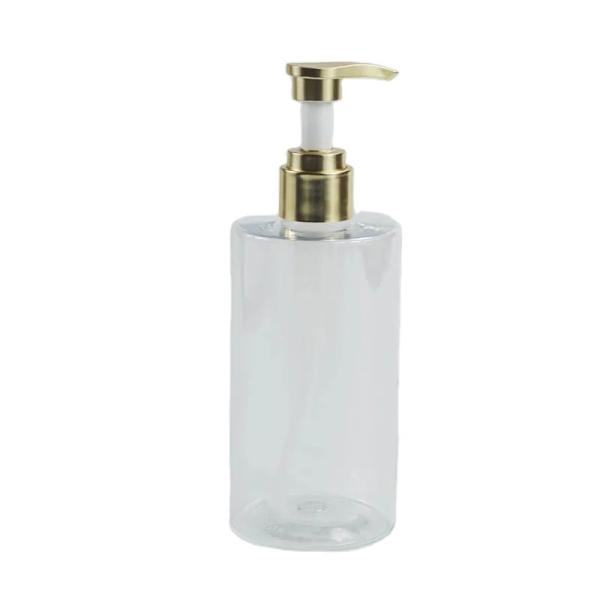 350ml Round Flat Shoulder Lotion Pump Bottle for Plastic Shampoo Shower Gel