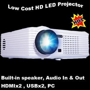 China Durable Home Used LED Lamp Projector 20000 Hours Life USB VGA Proyector factory
