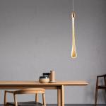 Raindrop Golden Single Head Small Chandelier Luxury Copper Glass Led Hanging