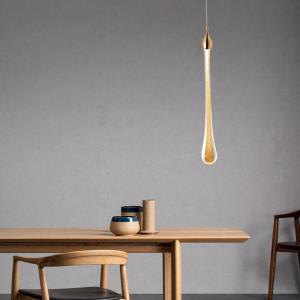 China Raindrop Golden Single Head Small Chandelier Luxury Copper Glass Led Hanging Lamp Nordic Simple Bedside Pendant Light factory
