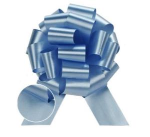 China Blue PP Gift Pull Bow in Solid material for gift decoration and celebration factory