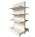 Pharmacy shelf white color double sided pharmacy display rack