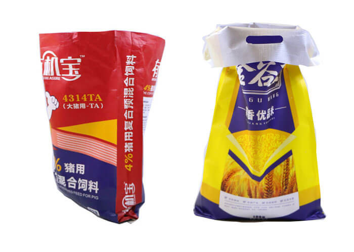 UV Resistant Flour Sack Bags , Custom Printed Food Packaging Bags