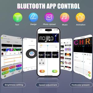 USB Input Interface Bluetooth App Controlled Outdoor LED Screen for Car Control