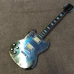 High quality LED light acrylic electric guitar, free shipping