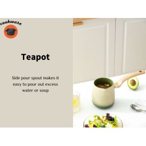 30cm Aluminum Non Stick Teapot With Removable Handle And Induction Base