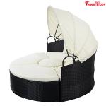 Round / Curved Outdoor Sofa , Comfortable Contemporary Outdoor Furniture Lounge