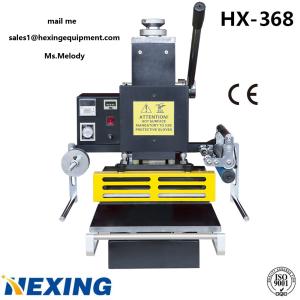 China HX-368 Gold Aluminum Foil Printer, multi-function manual Hot Foil Stamping Machine for Sale factory