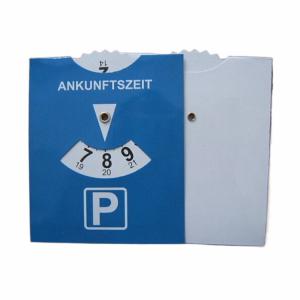 China Universal Car Fitment Parking Disk Design Cardboard Auto Spare Parts with Ice Scraper factory