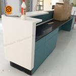 2Person Solid Surface Hotel Counter Table Regular Reception Station Desk