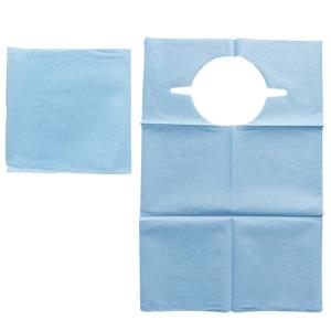 China High quality dental bib paper Disposable Waterproof PE film+paper child adult Bib Aprons factory