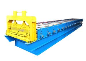 China Steel PPGI Standing Seam Roll Forming Machine , Standing Seam Metal Roof Machine High Strength on sale