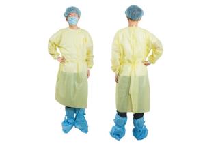 China Yellow Isolation Disposable PPE Gowns Universal Size Personal Protective In Hospital factory