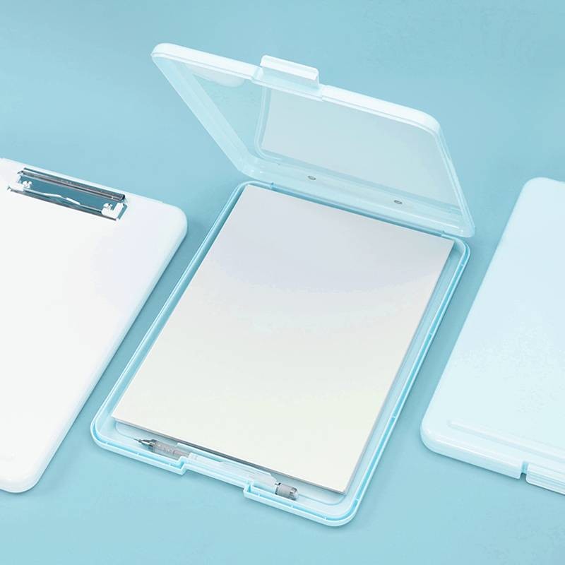 Writable Plastic A4 Document Box Transparent Storage Box Silk Printed 24x35cm