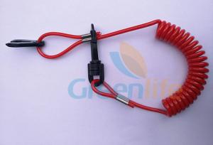 China Hot Selling Solid Red Elastic Kill Swith w/Hand Grips Key Floating Lanyard factory