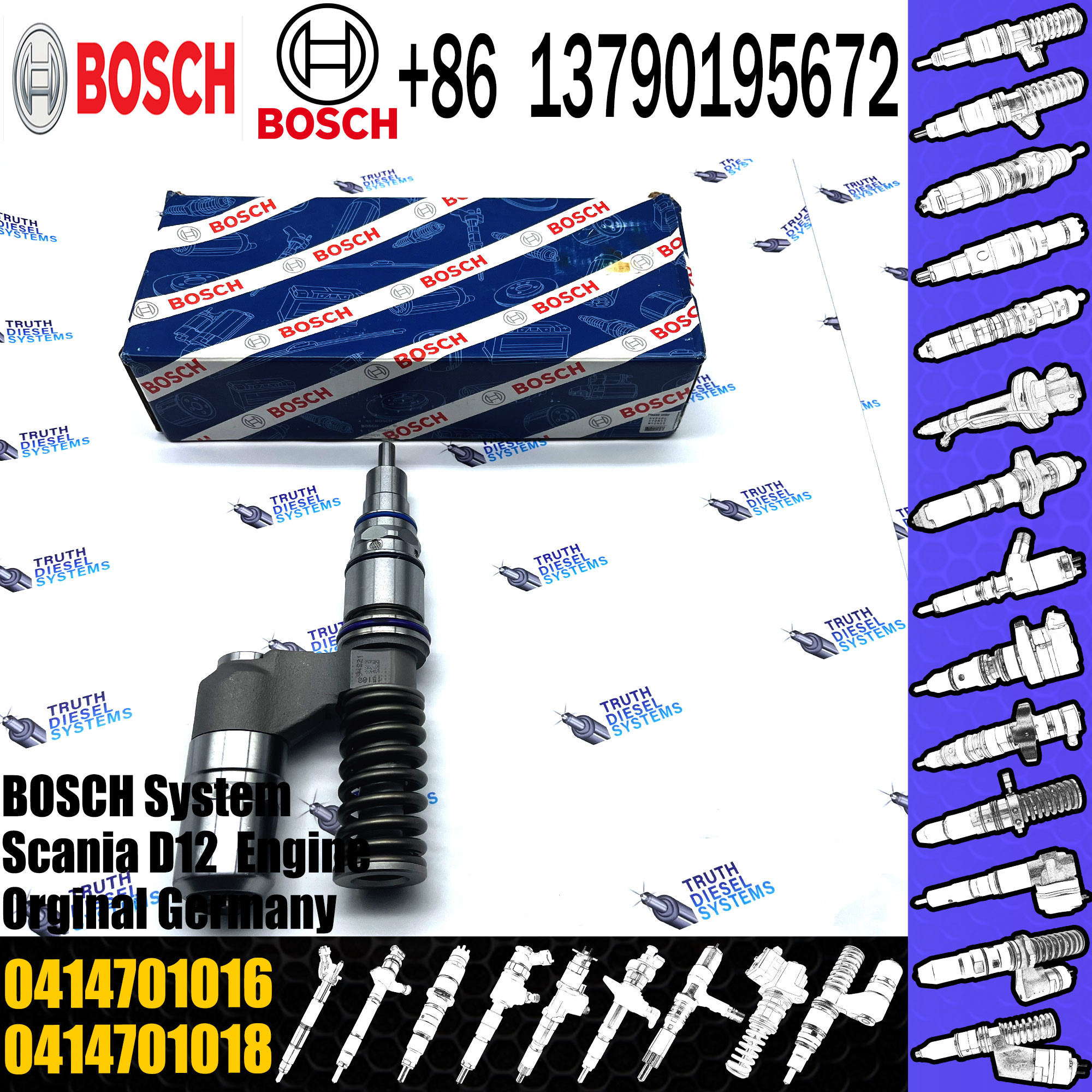 Diesel Fuel Injection Pump Unit Injector System Nozzle 0414701016 1.2209 0414701018 0414701026 0414701069 1942702