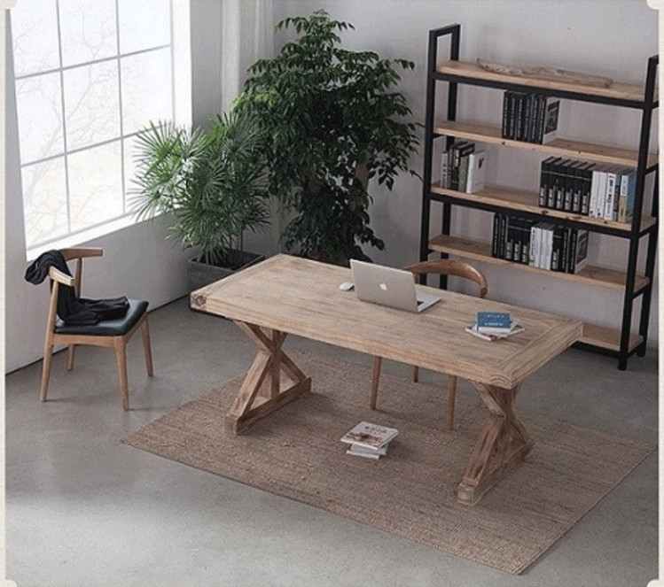 Solid Wood Customized Vintage Neoclassical Wooden Dining Table for Dining and Living Room Craftsmanship