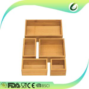 China Organic Bamboo Storage Organizer Silverware Drawer Organizer Formaldehyde Free factory