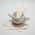 Wooden Round Biodegradable Cutlery Coffee Stirrer Sustainable
