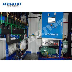 Direct Cooling Block Ice Machine and 5 Tons Containerized Cold Room Complete