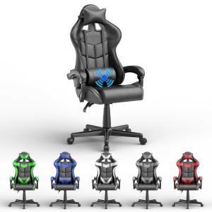 China Directly Supply Modern Style Ergonomic Gamer Chair with Massage and Synthetic Leather factory