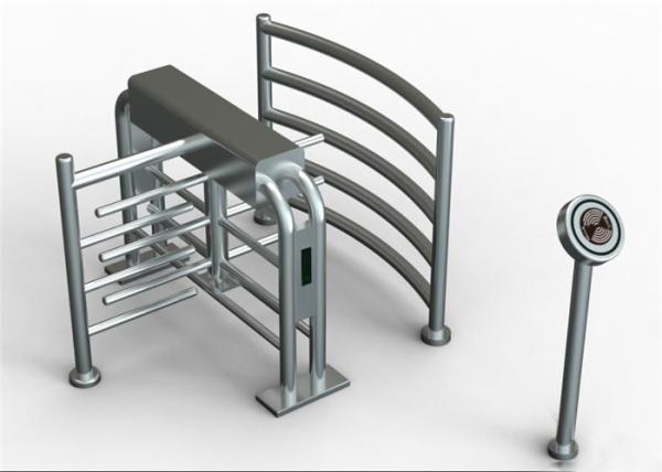 304 Stainless Steel Security Waist High Turnstiles , Rotating Controlled Access