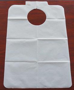 China Disposable water proof dental apron for hospital or dentsit clinic ,white apron with Paper+PE factory