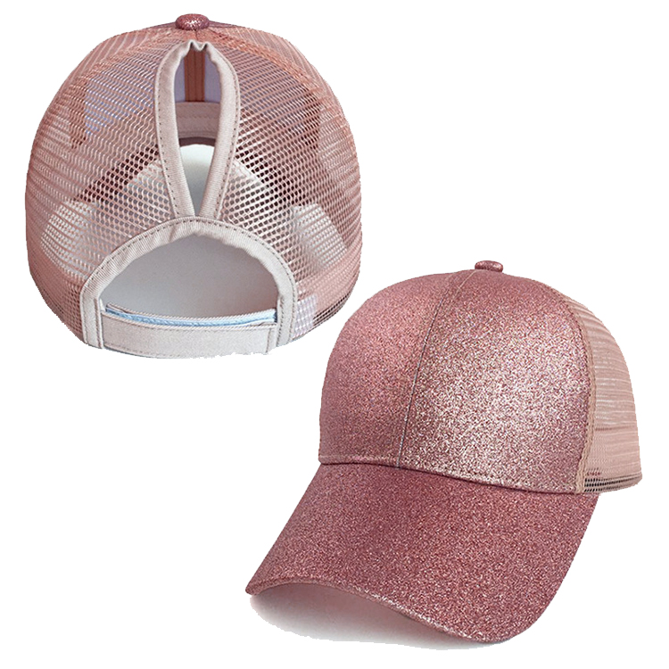 Elegant Design Custom Glitter Trucker Hat , Beautiful Womens Trucker Cap