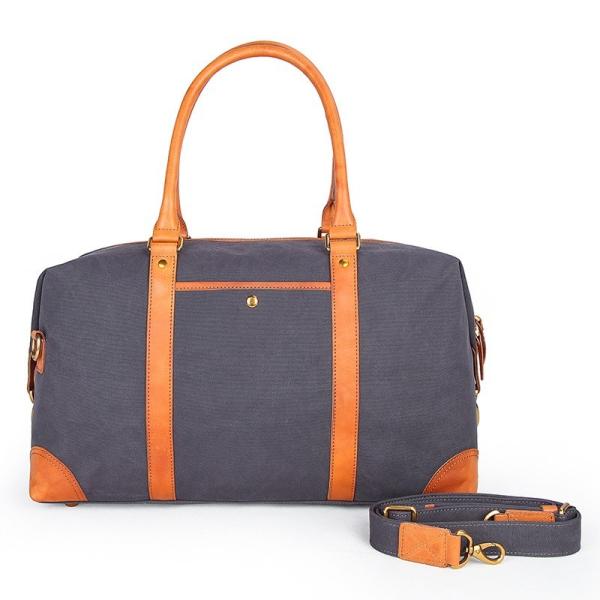 China Vegetable Tanned Canvas Travel Duffel Bags factory
