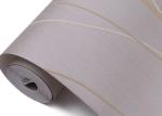 Curve Lines Pattern Non - woven Living Room Wallpaper , Washable Family Room