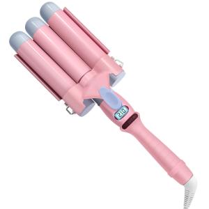 China 32mm 3 Barrel Hair Waver Dual Voltage Curling Iron Ceramic Hair Curler factory