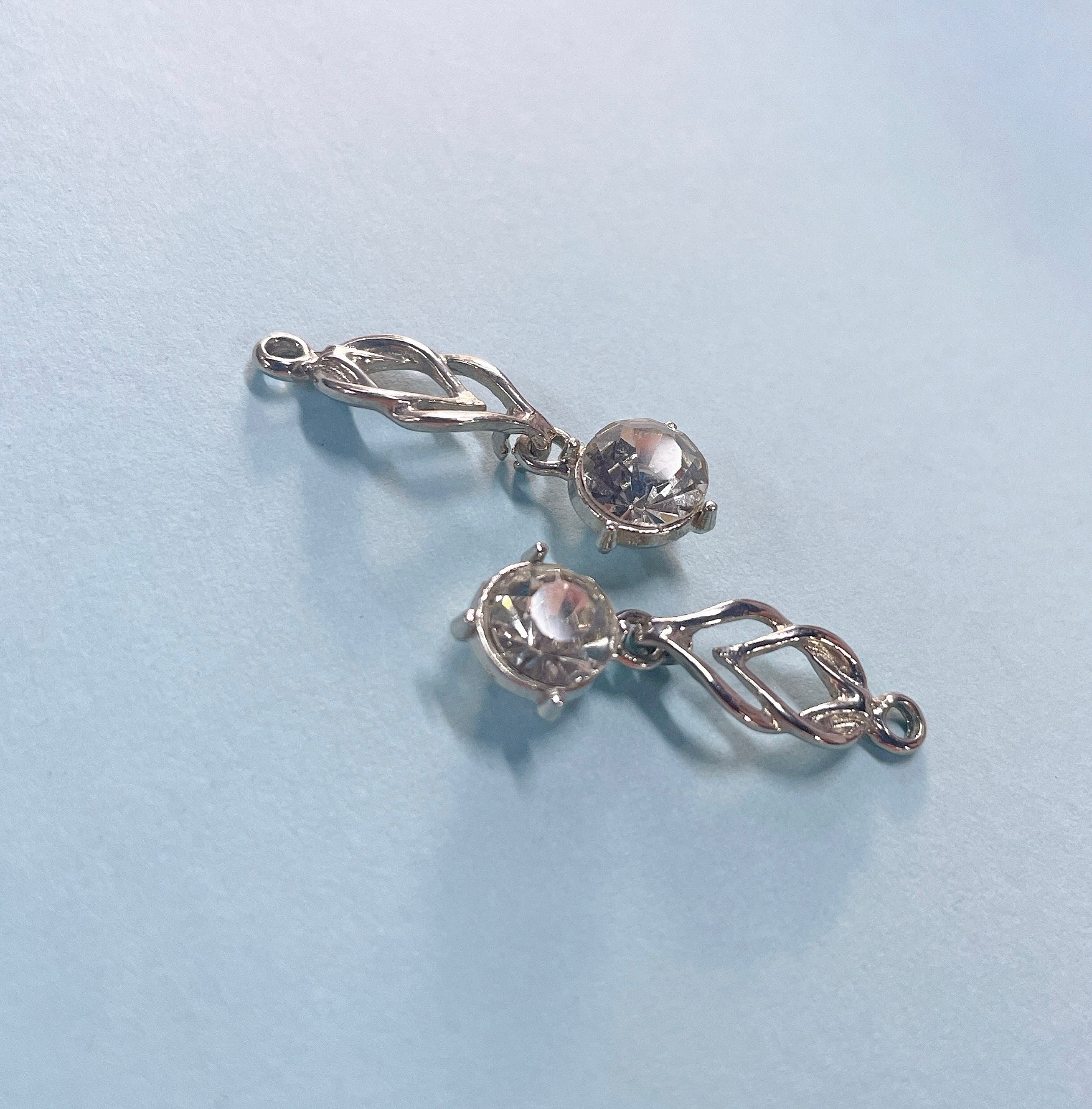 Alloy Wave Shape Hollow Rhinestone Bra Pendant Lingerie Accessories