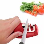 Small Mini Manual Sharpening Stone Kitchen Edge Grip 2 Stage Knife Sharpener,