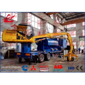 China Portable Scrap Baler Logger Metal Baling Machine With Feeding Grab Automatic Control Customize Accepted on sale