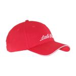 6 Panel Red Cotton Embriodery Baseball Caps, Unisex Low Profile Adjustable