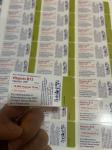 Vitamin B12 Adhesive Injection Oil Labels For 10ml glass bottle