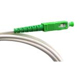 2.0mm 3.0mm White Cable Fiber Patch Cords , G652D Fiber Optic Patchcord