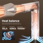 5 in 1 Foldable Hair Dryer Brush Wind Blow High-Speed Turbo Blow Dryer Brush