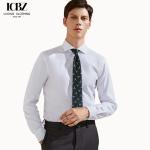 Men's Long-sleeved White Striped Shirt No-iron end Japanese Casual Slim-fit Suit