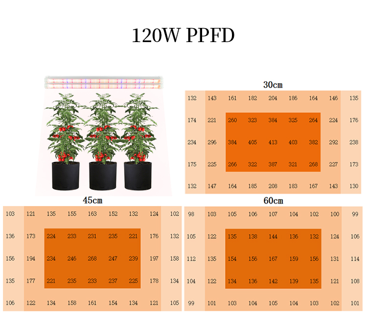 100W 150W 120W Under Canopy Grow Lights 4ft Full Spectrum LED Grow Lights