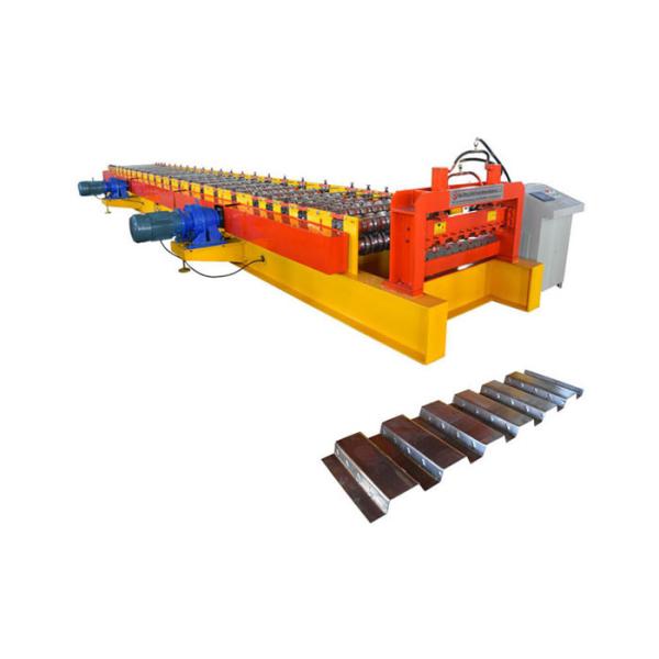 914mm Galvanized Steel Deck Roll Forming Machine Hydraulic Cutting