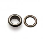 Shiny Silver Metal Eyelet Rings Nickel - Free With Plating Techniques