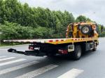 Flat Cargo Platform Wrecker Towing Truck 4*2 With Crawling Ladder