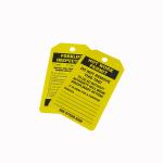 Customizable Plastic Waterproof Safety Tags for Outdoors Use