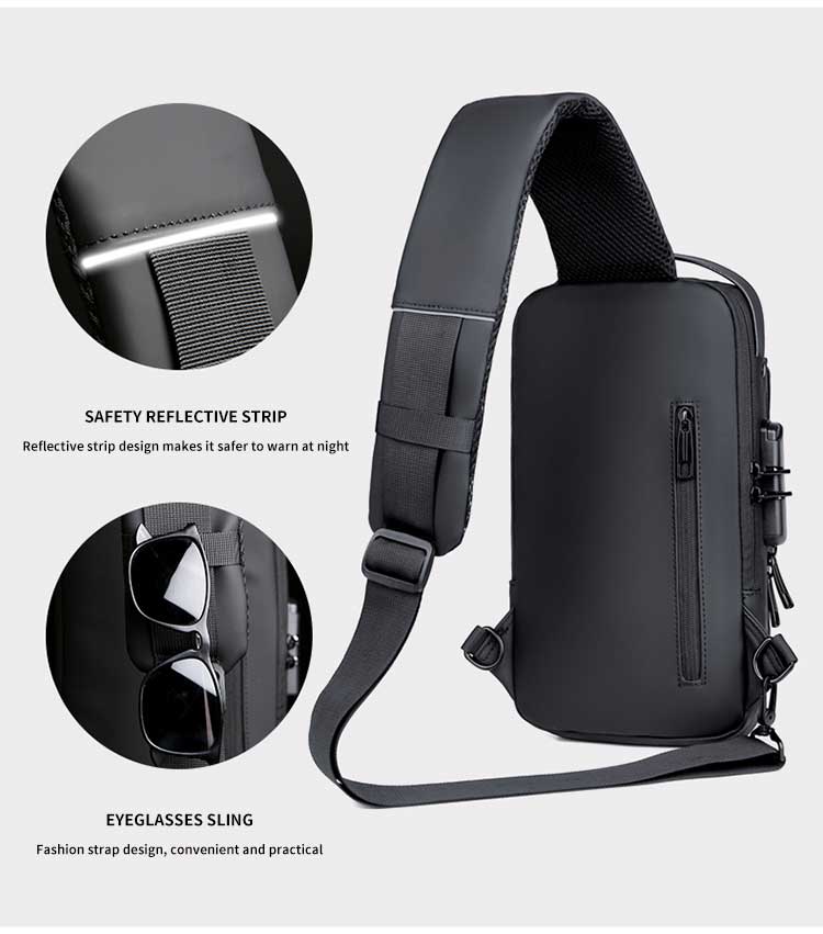 Daily Life Men's Motorcycle Bag with Password Lock Keep Your Belongings Safe and Organized