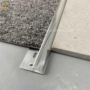 China Aluminum Curved Carpet Transition Strip Glossy Silver 9mm×3000mm factory
