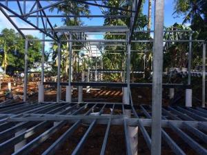 China Quick Build Two Story Metal Building Homes , Furnished Steel Structure House factory